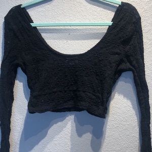 Urban Outfitters black cropped long sleeve